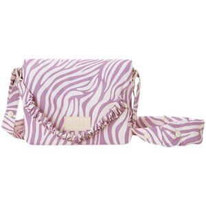 Dagne Dover - ‘Kitty’ Puffer Crossbody in Zebra Print - Lilac Purple, One-Size